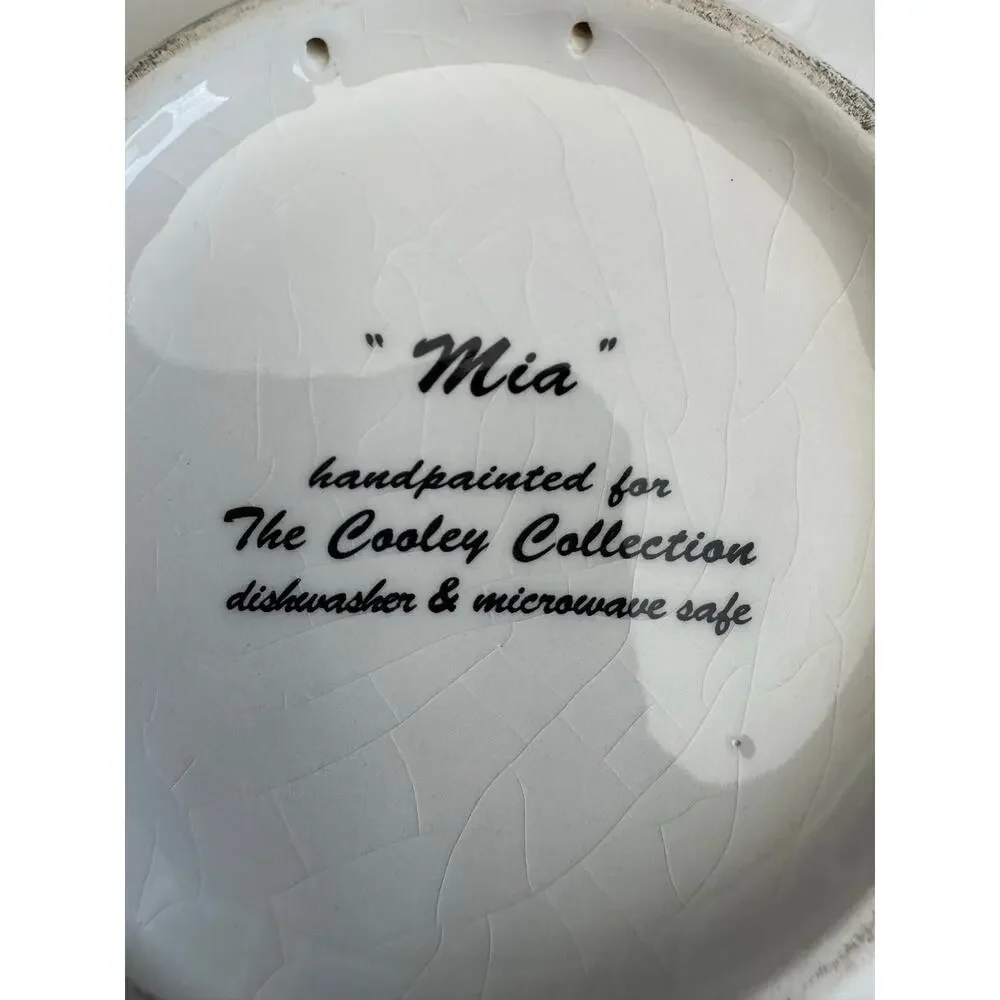 Vintage Handpainted Mia The Cooley Collection set of 3 Bread Plates